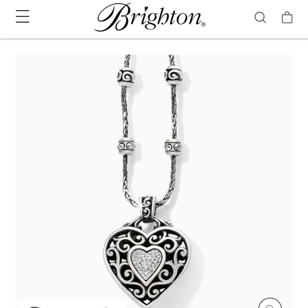Brighton Reno Heart Necklace - Silver